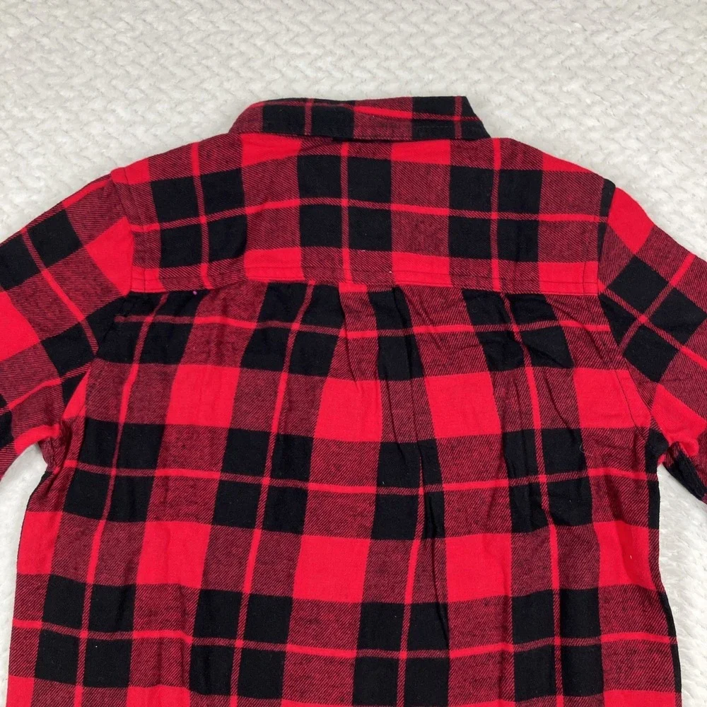 NWT Childrens Place Button Up Plaid Flannel Shirt Medium 7/8 Long Sleeve NEW $35